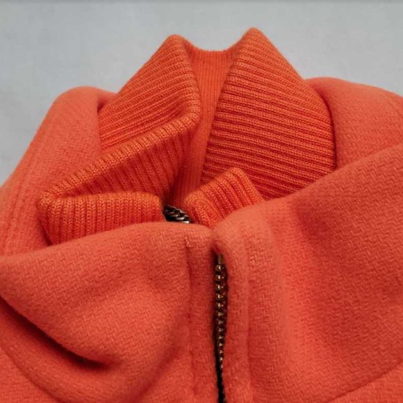 New 8P J Crew neon tangelo lodge coat - Picture 6 of 10